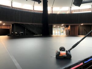 Dance Vinyl hire installed with gaff gun