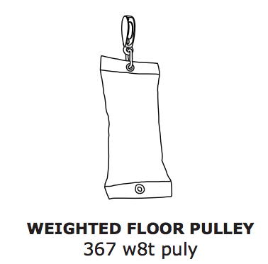 Weighted Floor pulley 367 w8t puly