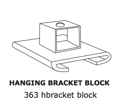 hanging bracket block 363 hbracket block
