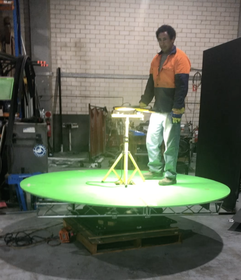 large Digi green turntable for hire