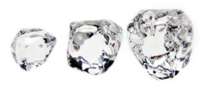 Glass Floating Ice cubes hire