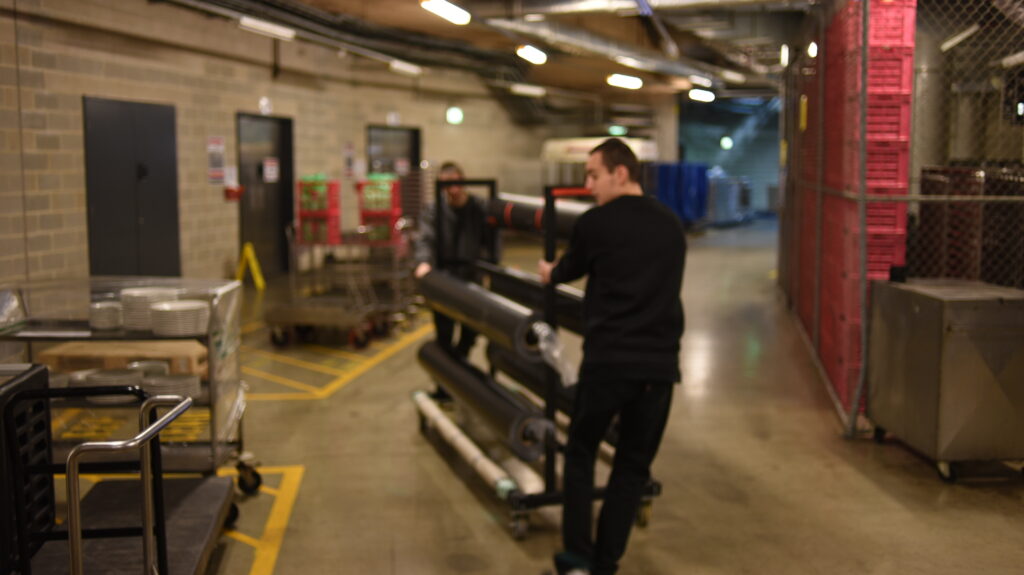 Vinyl Trolley Rolling in for Hire